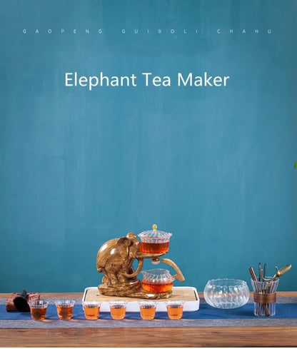 Heat-resistant Glass Teapot With Base Creative Tea Set Elephant Shape Automatic Tea Set Pu'er Oolong Teapot And Cup Set