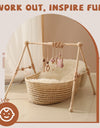1 Set Of Wooden Baby Gym Newborn Activity Fitness Stand  Baby Pendant Crib Decoration Baby Accessories Rattle Toy Gifts For Baby