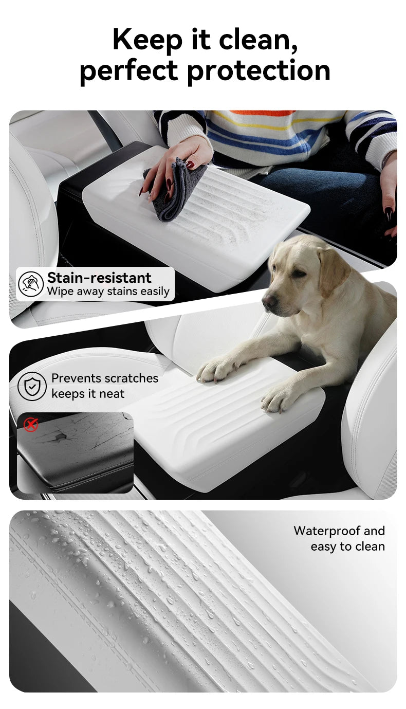TPE Armrest Cover for Tesla Model Y Juniper Model YL and Model 3 Highland Center Console Protector