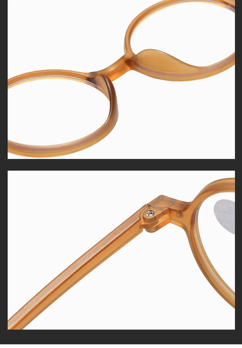 Fashion Reading Glasses Clear Lens Vintage Round Eyewear Hyperopia Presbyopia Reading Eyeglasses +1.0 +1.5 +2.0 +2.5
