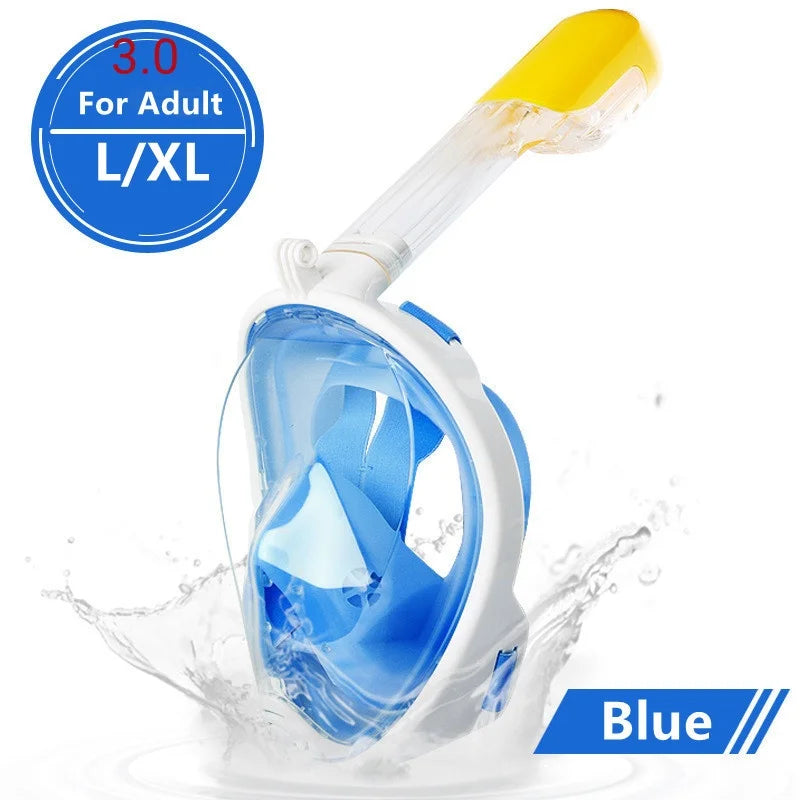 Underwater Scuba Anti Fog Full Face Diving Mask Snorkeling Respiratory Masks Safe Waterproof Swimming Equipment for Adult