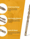 Hex Masonry Drill Bits 1/4 Shank Titanium Steel Metal Cross Drill For Glass Ceramic Concrete Brick Hard Drill Bit Tool