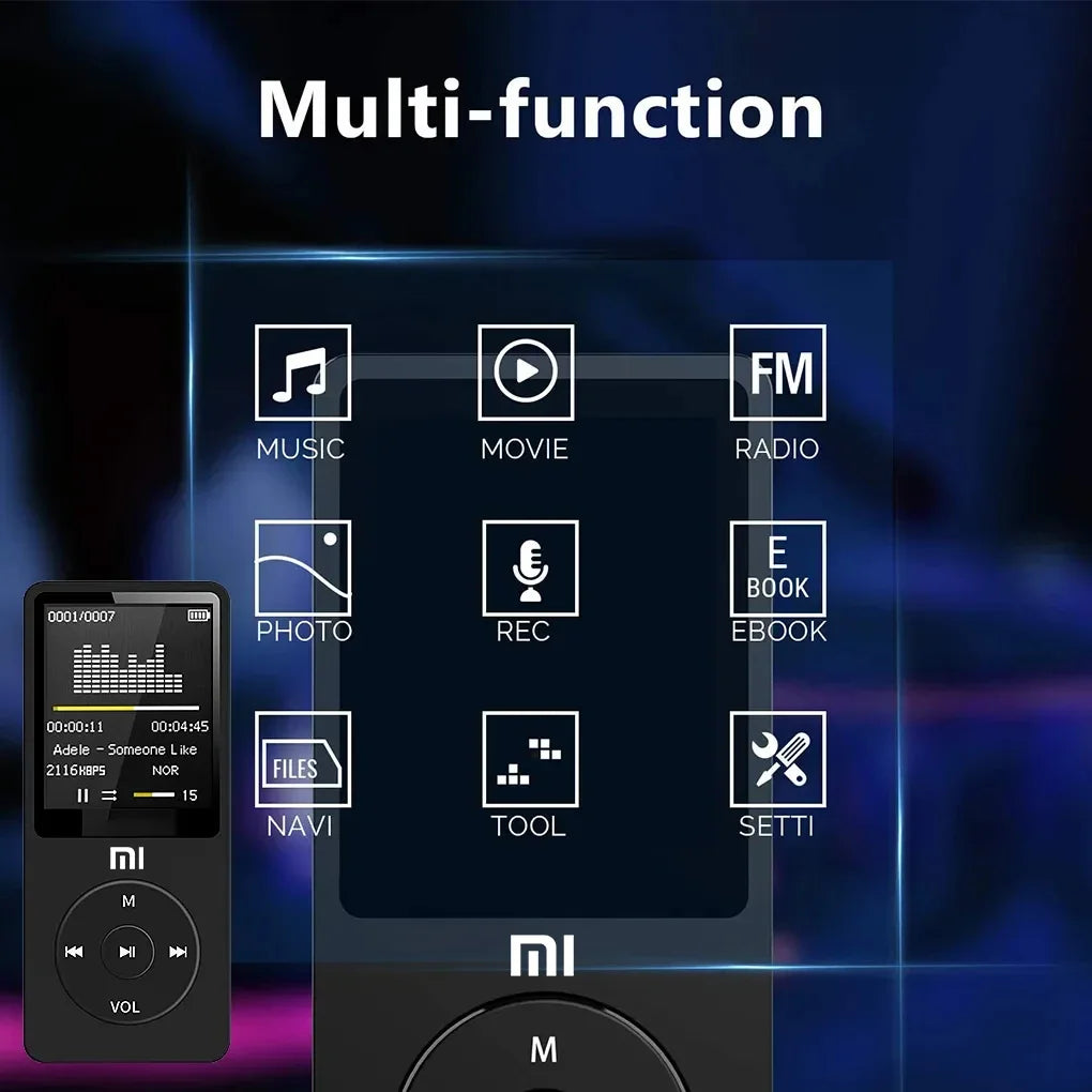 XIAOMI Mp3 Mp4 Player support Memory Card Portable Digital Screen FM Radio Voice Record Built-in Speaker With Photo Viewe