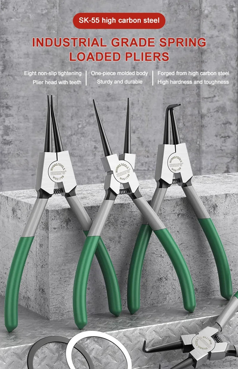 5/7/9/13 inch Snap Ring Pliers Set Lock Ring Circlip Pliers for Removing Installing Puller Locking Rings Shafts Hand Tool