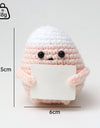 3 Pcs Positive Crochet Hedgehog Doll with Affirmation Card Home Room Decoration Funny Handmade Plush Doll Ornaments Christmas Gifts