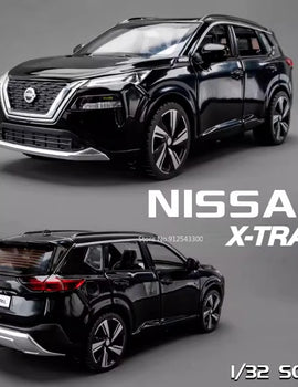 1/32 Scale X-Trail Toy Car Model Alloy Diecast Pull Back Model Vehicle with Sound Light Boys Festival Toy Gift Collection