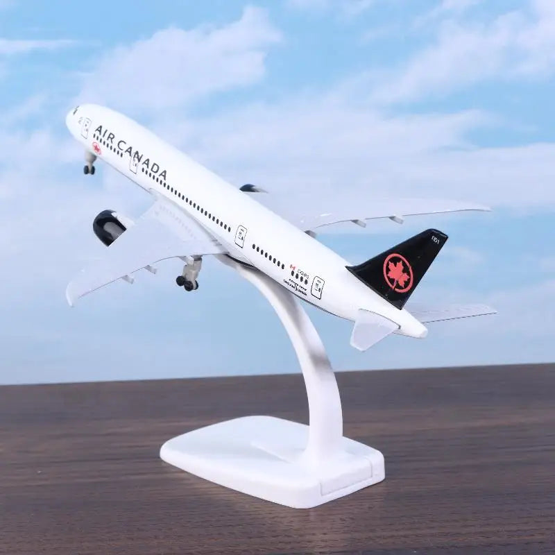 1 Set Alloy Metal Air Canada Airlines B787 Airways Diecast Airplanes Building Kit With Wheels 20cm Plane Model Toy