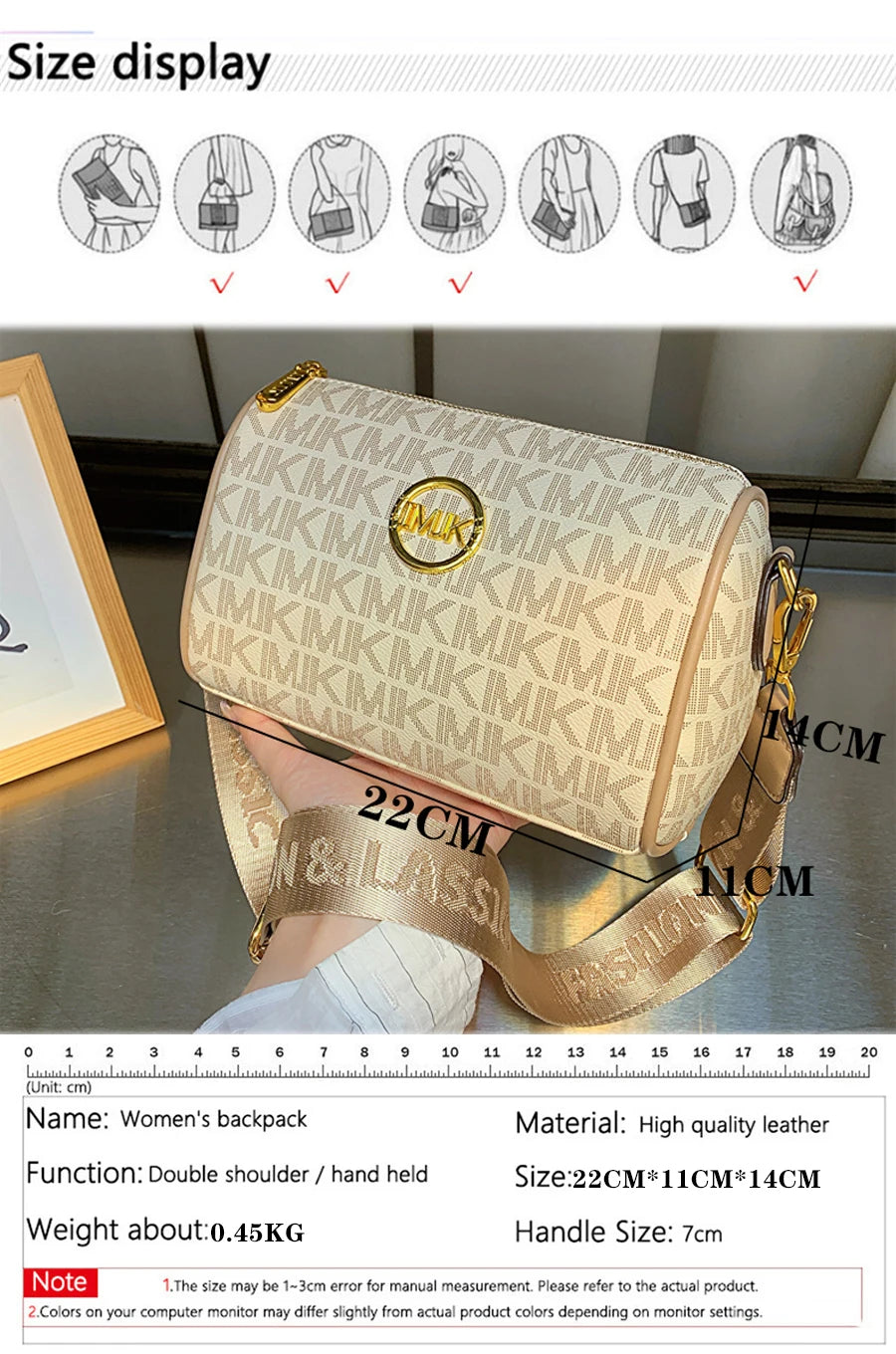 Shoulder Bag Luxury Designer Fashion Letter Printing Handbag Women's Broadband Crossbody Shoulder Bags Wallet