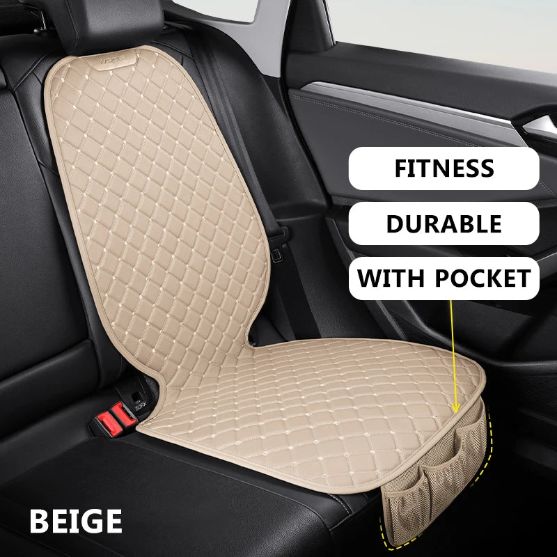 PU Leather Car Seat Protection Mat Car Seat Protector for Child Universal Car Safety Seat Mat Auto Security Rear Seat Covers