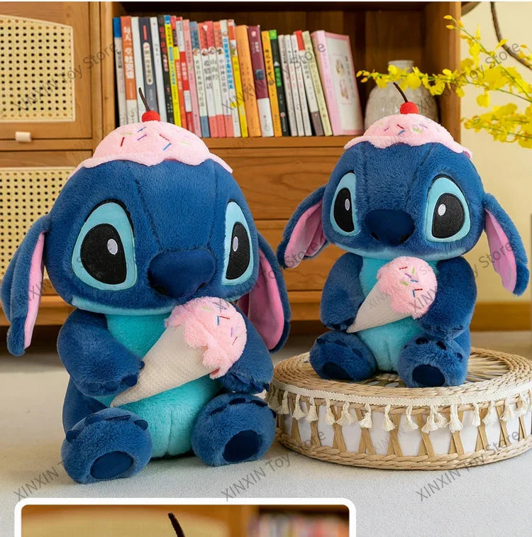 70cm Disney Ice Cream Lilo&Stitch Plush Toys Kawaii Big Size Stitch Stuffed Dolls Soft Pillow Cartoon Anime Kids Birthday Gifts