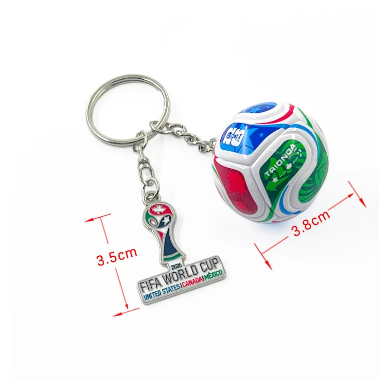 2026 Football Trophy Keychain Soccer Fan Backpack Charm Collectible