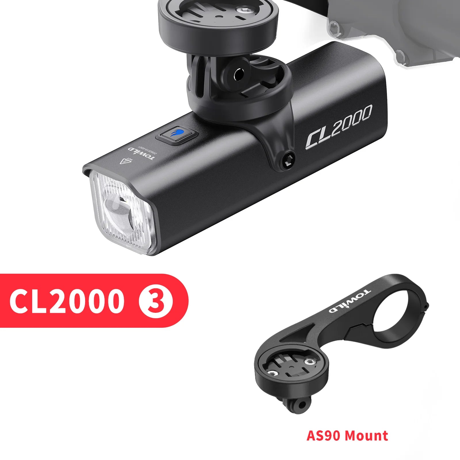 CL2000 Bicycle Light With Cut-off Line Beam 2000LM Rechargeable 5000mAh Led Bike Front Lights IPX6 MTB Cycling Headlights