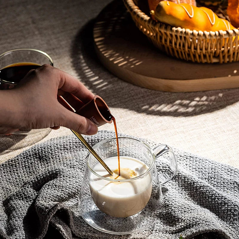 200ml Double Wall Glass Coffee Mug Heat-resistant Espresso Cup Thermo Insulated Cup For Latte Cappuccino Tea Drinkware Set