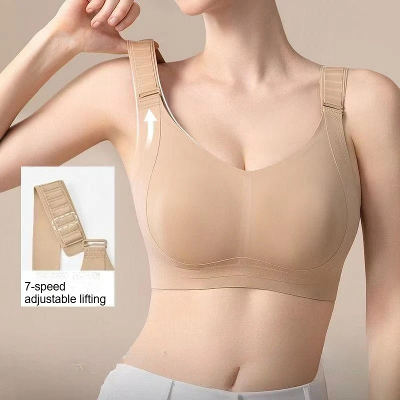 Womens Seamless Wireless Minimizer Support Bra