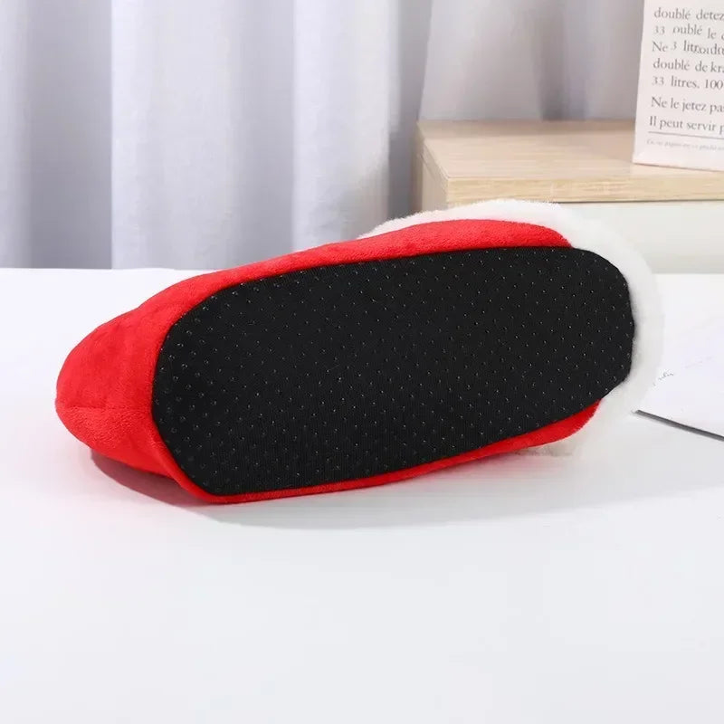 Christmas Decoration Slippers Cotton Slippers Santa Claus Elf Shoes Toe Anti-slip Warm Slippers for Adults  Christmas Party