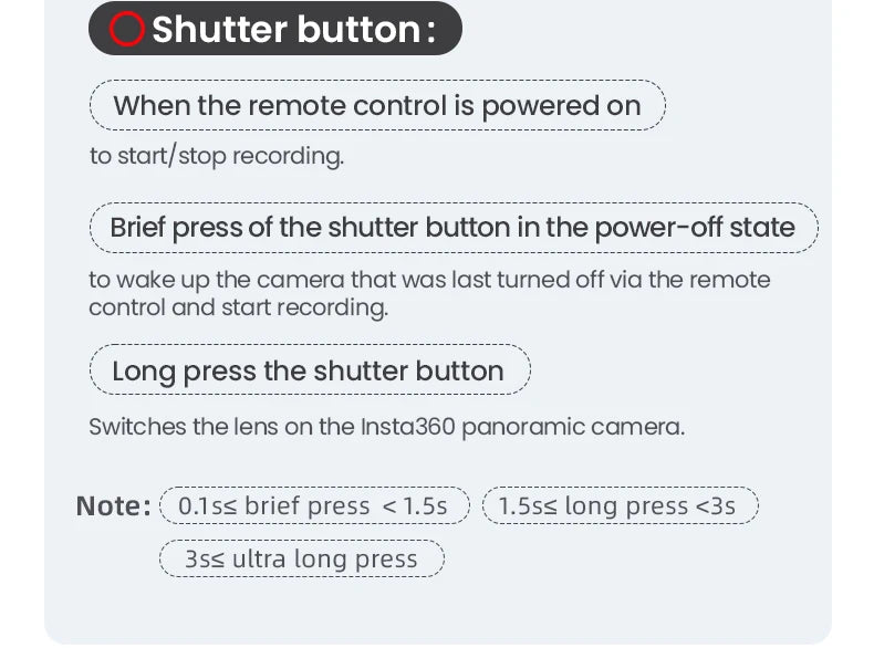 Wireless Bluetooth Remote Control with Wrist Strap for Action Cameras and Smartphones