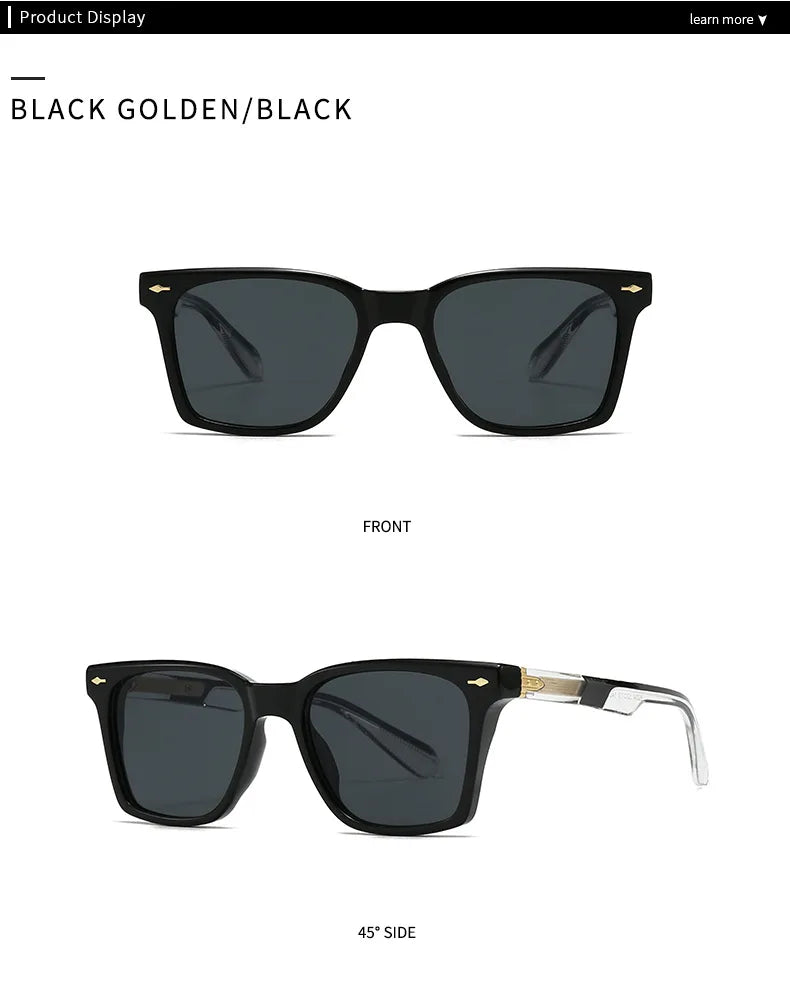 Square Vintage Sunglasses With UV400 Protection