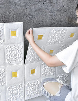 Wall Stickers Self-adhesive Wallpaper Bedroom 3D Soft Package Hanging Ceiling TV Background Wall Decoration
