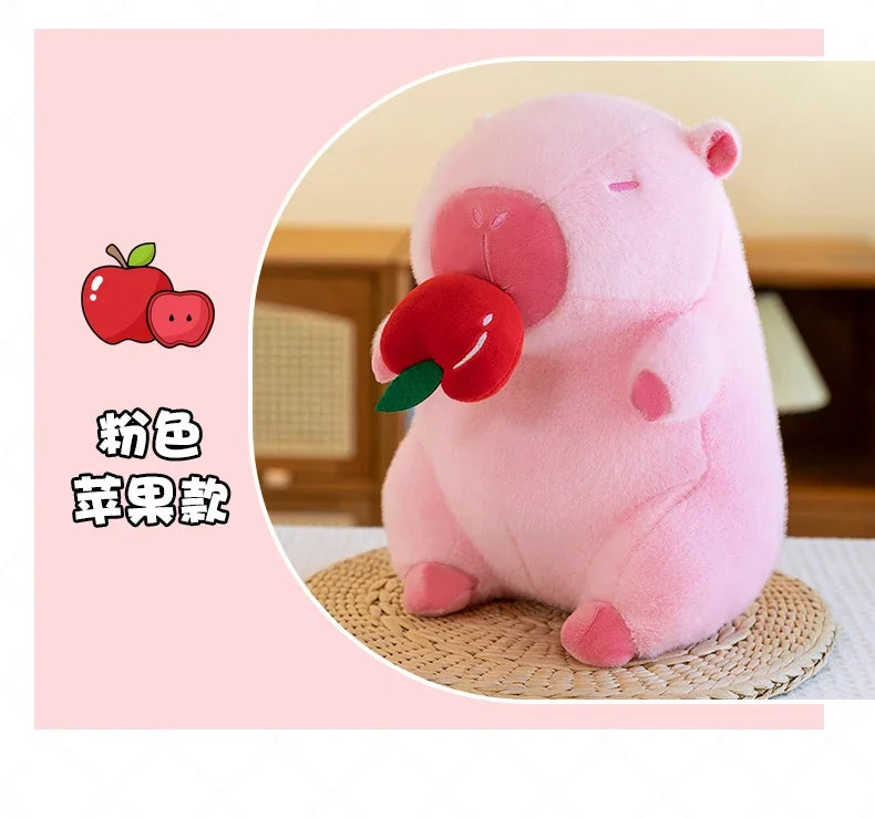 30/40/50cm Kawaii Capybara Plush Toys Fruit Series Big Size Capybara Stuffed Doll Anime Soft Pillow Cute Dolls Kid Birthday Gift