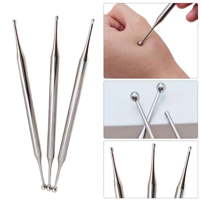 Acupuncture Point Probe Stainless Steel Auricular Point Pen Health Care Beauty Ear Reflex Zone Massage Needle Detection