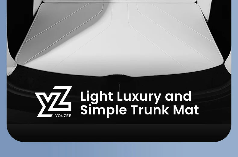 Custom Nappa Leather Trunk Mat Set for Tesla Model Y Juniper 2025 2026 Full Coverage Cargo Liner 7 Piece