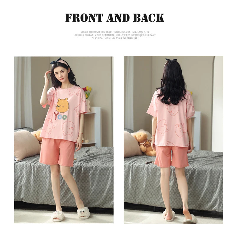 Women’s Winter Corduroy Cotton Pajama Set – Cute, Comfortable, Loose Long Sleeve Loungewear