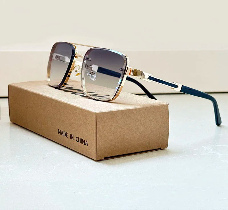 Square Frame Sunglasses With UV400 Protection