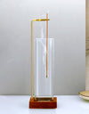Wooden Incense Holder for Sticks with Glass Ash Catcher Anti-Ash Flying Incense Burner for Yoga Home Decor