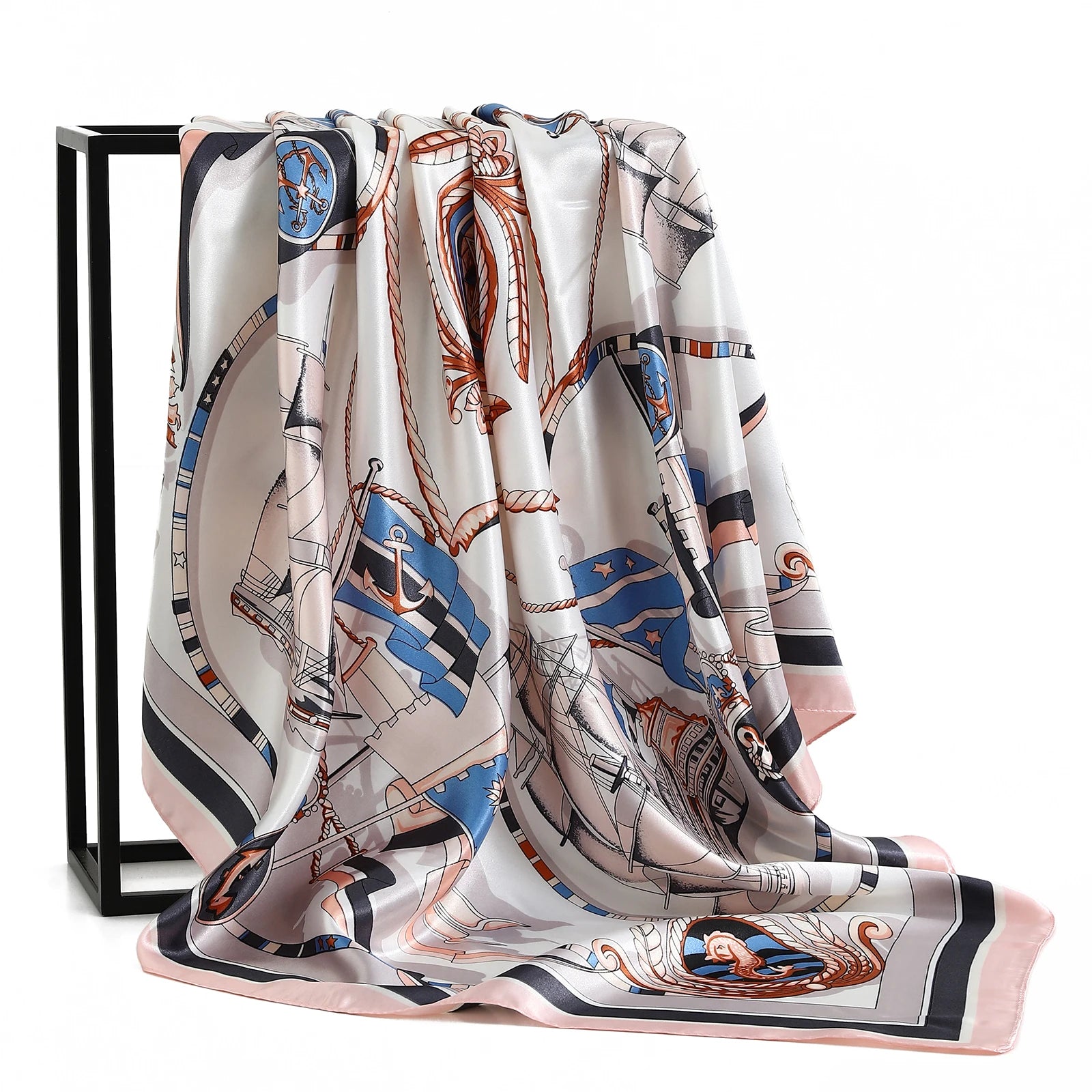 Square Women Scarves Silk Office Ladies Hair Neck Bandanna Headband Foulard Headcloth Muslim Headscarf Female muffler