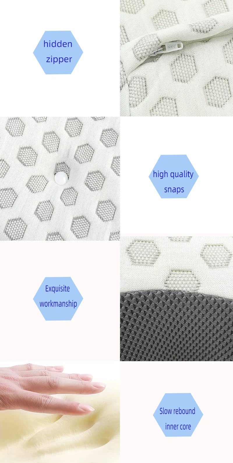 Odorless Contour CPAP Functional Pillow for Medical/Patient/Hospital Using Memory Foam Pillow