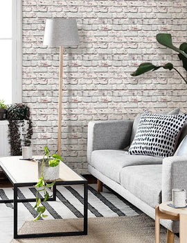 Faux Brick Wall Panel Peel and Stick 3D Tile Sticker Self-Adhesive Kitchen Tile Backsplash Bathroom Wall Sticker Waterproof