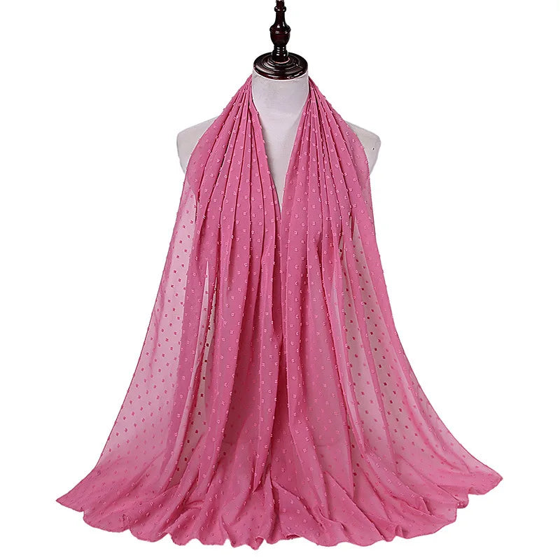 70*175cm Muslim Chiffon Hijab Shawls Scarf Women Solid Color Head Wraps Women Hijabs Scarves Ladies Foulard Femme Muslim Veil