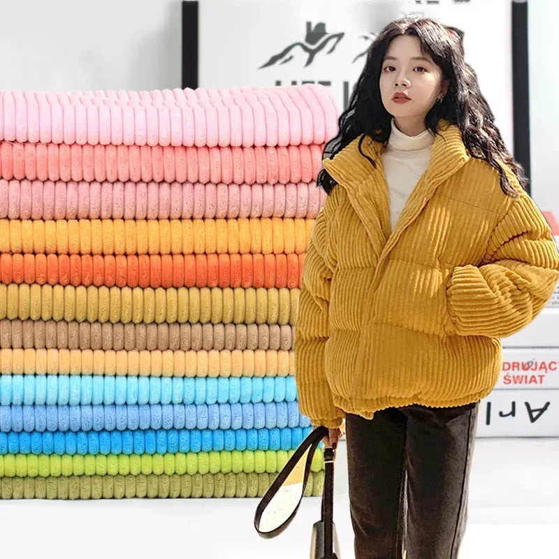 1M/2M/3M/5M Thick Striped Corduroy Fabric Polyester and Nylon Warm Coat Clothing Handmade Sewing Sofa Pillow DIY