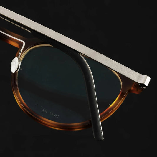 Vintage Polygon Titanium Acetate Screwless Eyeglasses Frame