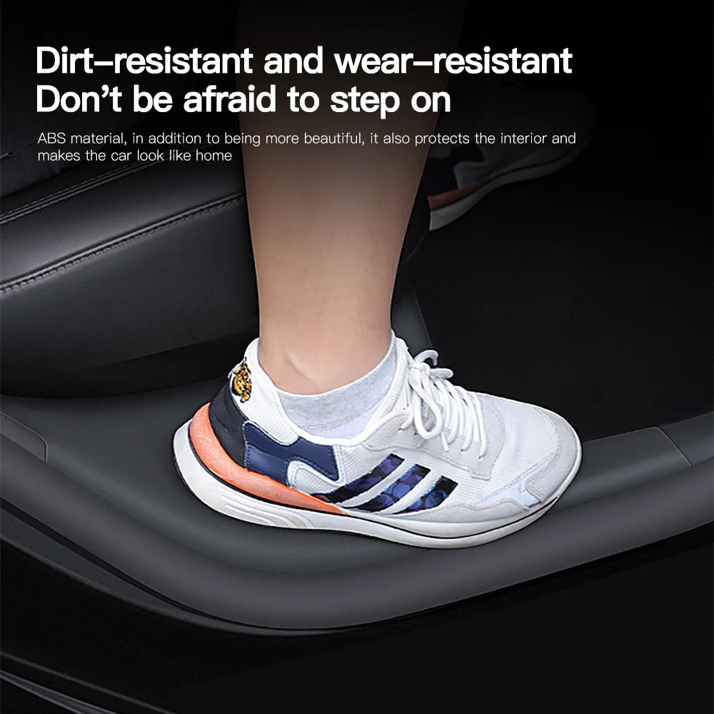 For Tesla Model Y Car Front seat Track protection cover Rear door sill anti kick plate Interior Decoration Refit Accessories