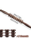 Manual Massager Wooden Handheld Roller Trigger Point Massager Stick for Fascia,Cellulite,Muscle & Abdomen,Body Therapy Massager
