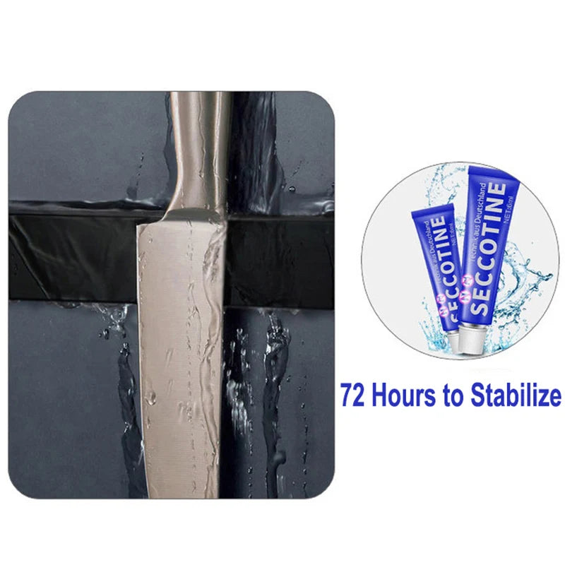 Knife Bar Strip Black Kitchen Knife Rack Scissors Utensil Storage Organizer Knife Holder Wall Mount  Knife Stand