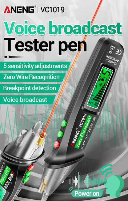 Circuit Breaker Finder with Voice Broadcast and Infrared Sensor Positioning Voltage Tester Electric Wire Detector