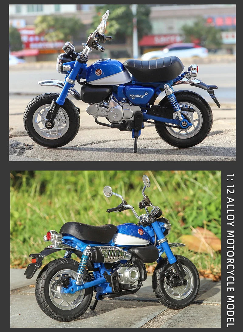 Diecast Honda Monkey 125 Motorcycle Model 1 to 12 Scale