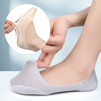 Women Boat Sock Plantar Fasciitis Shoes Insole Socks Insoles for Feet Shock Absorbing Shoe Sole Invisible Non slip Shoe pads