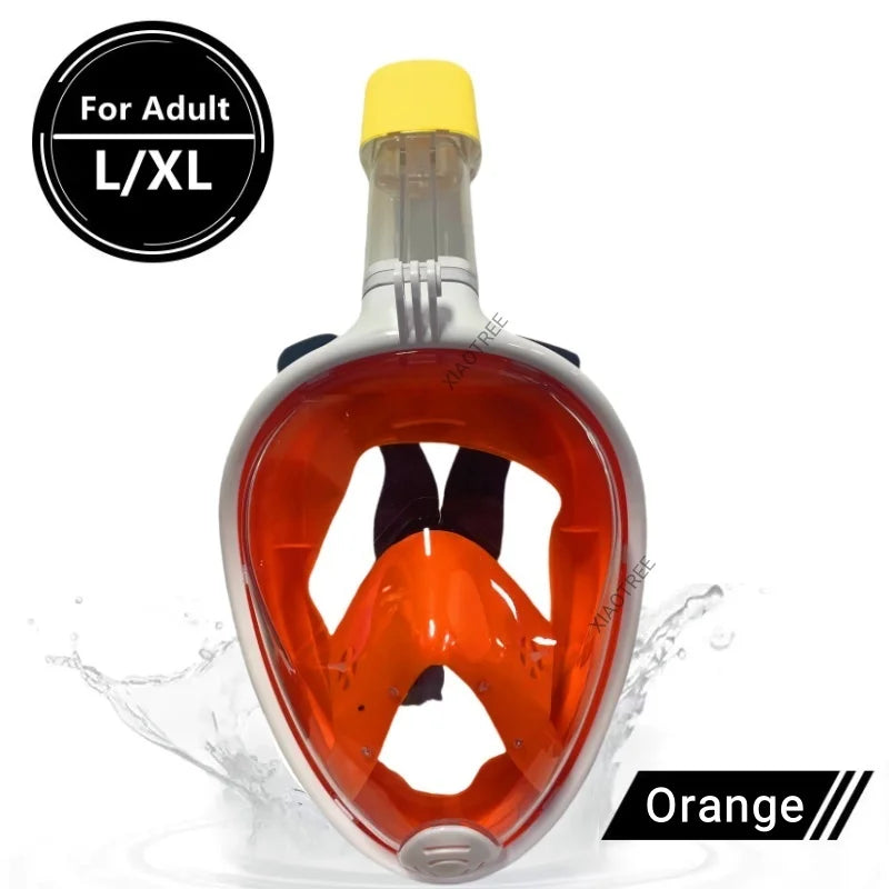 Underwater Scuba Anti Fog Full Face Diving Mask Snorkeling Respiratory Masks Safe Waterproof Swimming Equipment for Adult