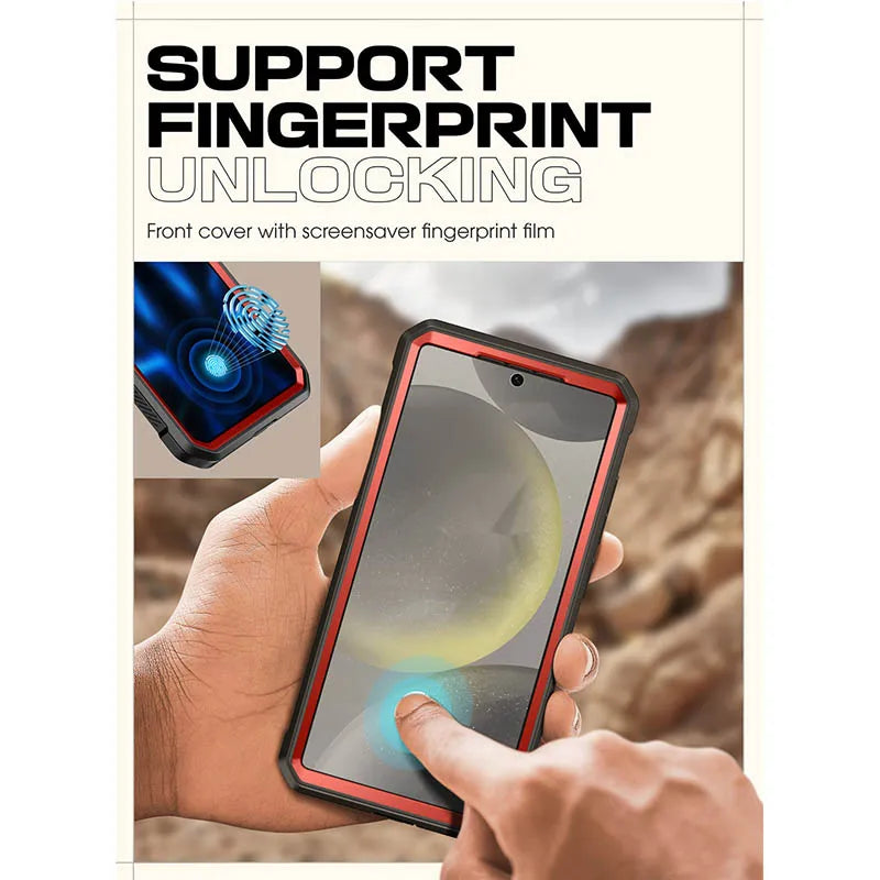 For Samsung Galaxy S25 Case UB Pro Heavy Duty Rugged Phone Case with 2 Front Frame Built-in Screen Protector & Kickstand