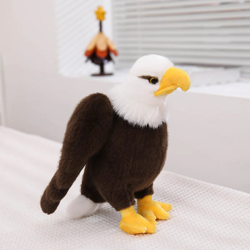 White Headed Eagle Plush Stuffed Animal Realistic Bird Model