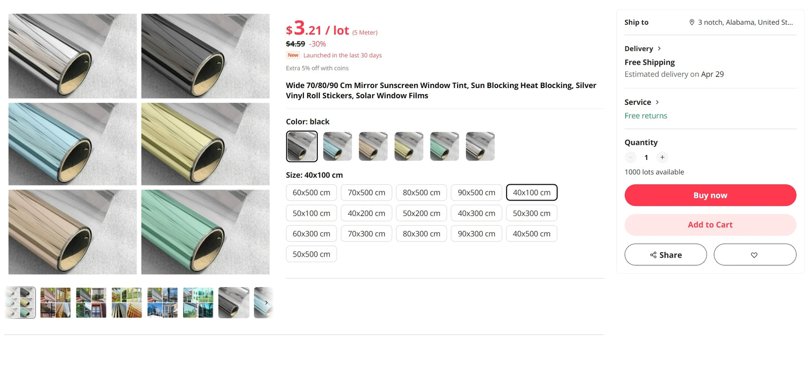 Wide 70/80/90 Cm Mirror Sunscreen Window Tint, Sun Blocking Heat Blocking, Silver Vinyl Roll Stickers, Solar Window Films