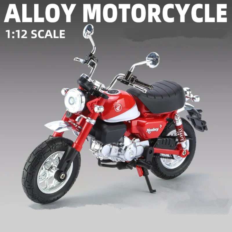 Diecast Honda Monkey 125 Motorcycle Model 1 to 12 Scale