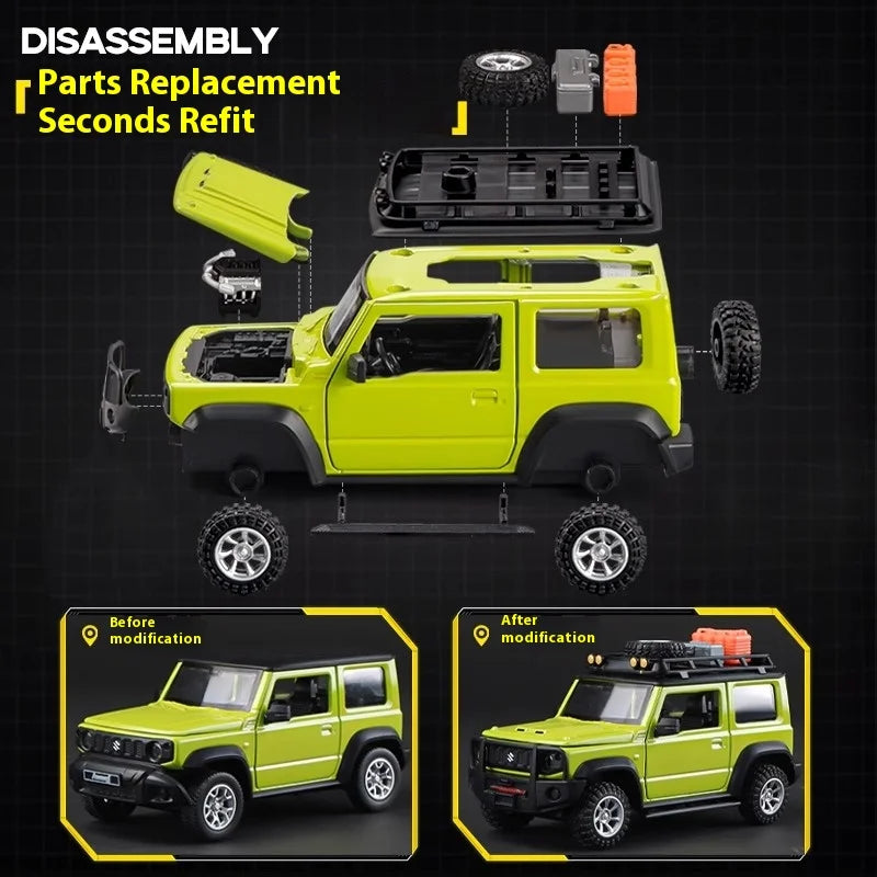CCA 1:32 Suzuki Jimny Assembly Edition Alloy Diecast Model Assemble Car Toy Ornaments Decorative Trendy Ornament