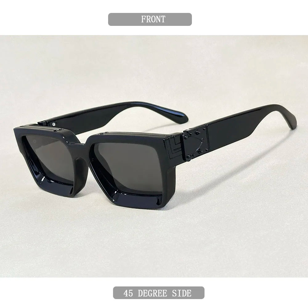 Oversized Square Vintage Sunglasses With UV400 Protection