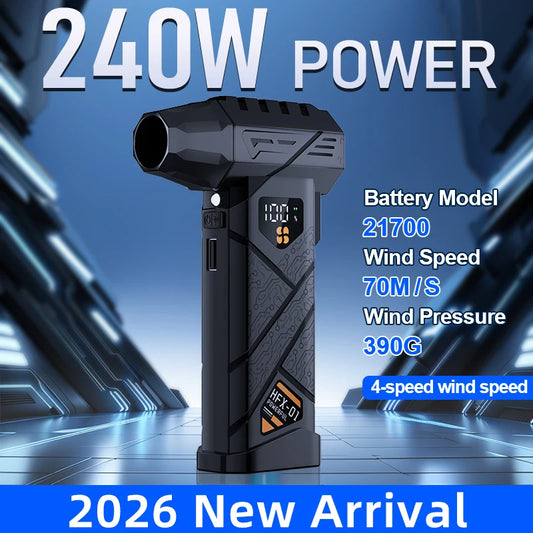 580000 RPM Turbo Jet Air Blower Cordless Air Duster With Power Bank