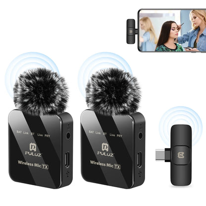 Wireless Lavalier Microphone Portable Audio Video Recording Mini Mic for iPhone Android Outdoor Live Broadcast Phone Mic