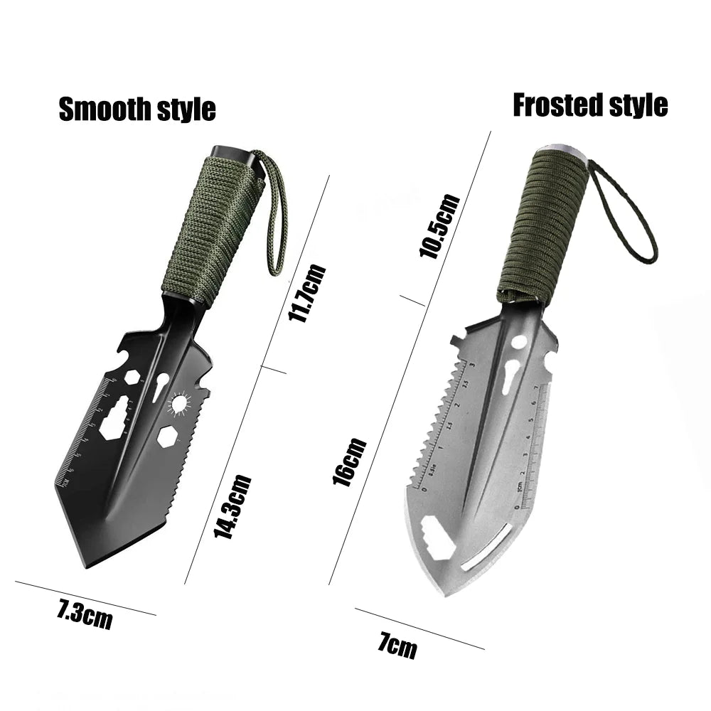 Outdoor hand shovel made of high carbon steel with rope handle suitable for camping/fishing/outdoor adventure/garden hand tools